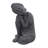 BUDDHA Crouching 58cm Grey Charcoal Effect