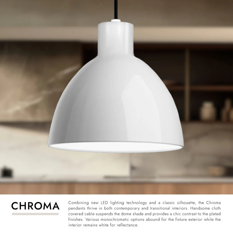 Chroma Pendant Light, Brushed Nickel, 130.75" H x 11.75" W x 11.75" D
