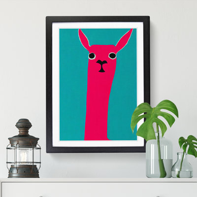 Llama Abstract - Single Picture Frame Print
