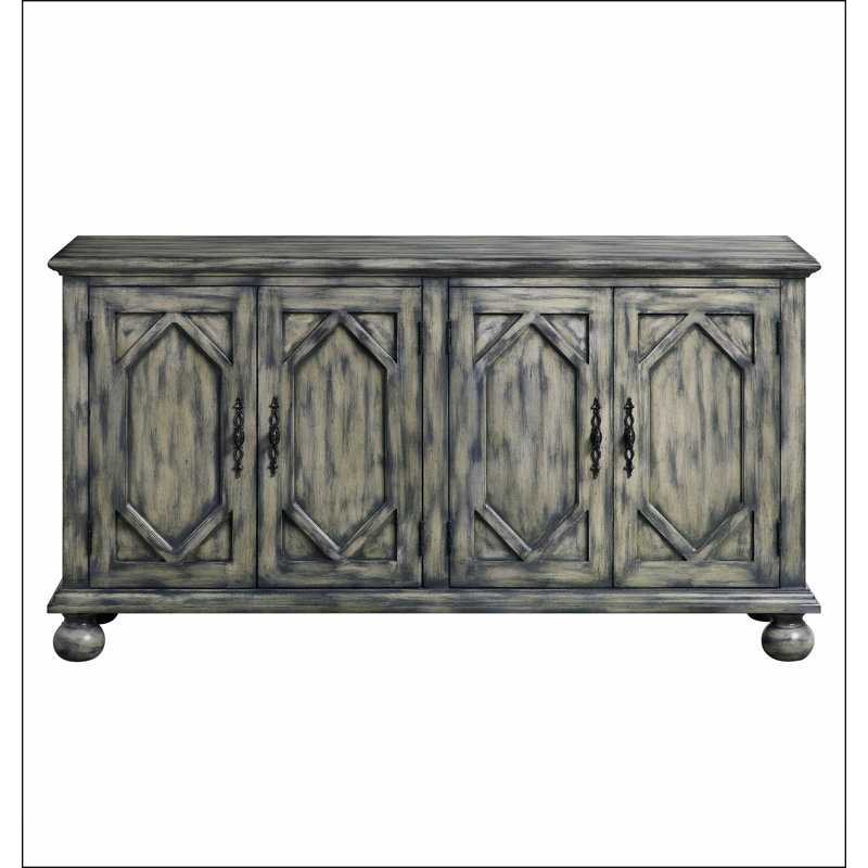 Pavan Rustic Gray Finish Console Cabinet
