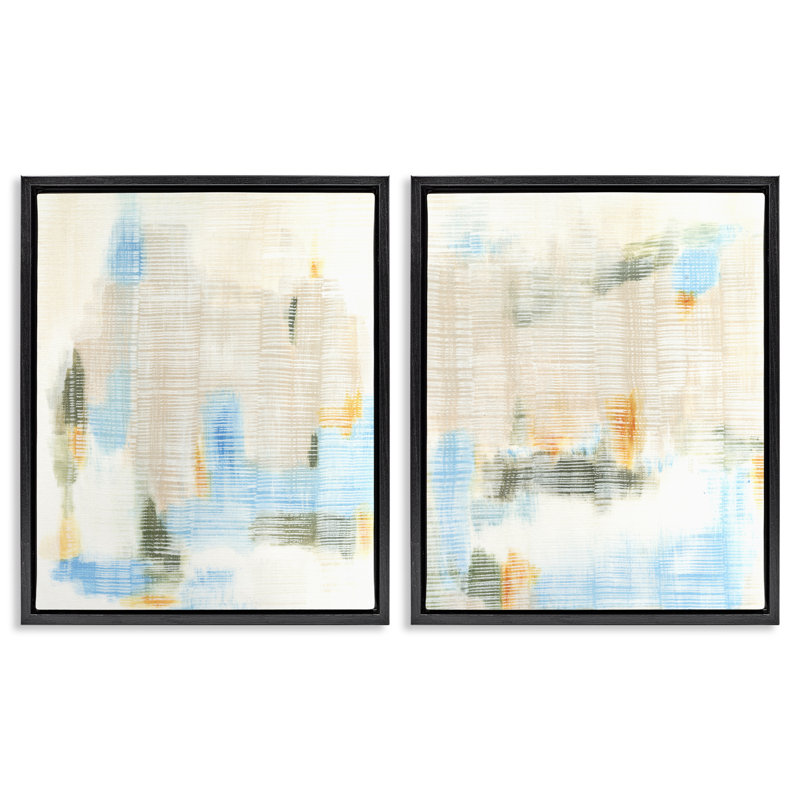 Ensemble de 2 toiles flottantes horizontales horizontales, design par Vanna Lam, H 31 po x l 25 po
