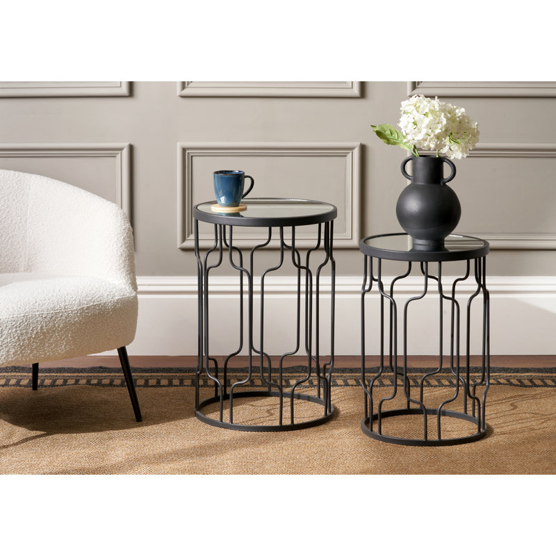 Mel Glass Top Frame Nesting Tables