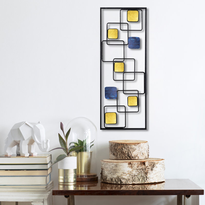 Hand-Painted Decorative Metal Wall Accessory, 29.1 x 11.0 x 2.0 inches | 100% Metal Construction, Thickness: 0.06 inches | Lightweight at 3.1 lbs, Unique Color Variations | Perfect for Home Decor & Art Display