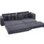 Canapé modulaire en L surdimensionné surdimensionné, tissu en velours côtelé, repose-pieds amélioré, porte-gobelets, coussins décoratifs, convertible en lit: 107,46 po avec repose-pieds mobile, poche latérale, 8 en gris foncé-2095630843