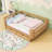 Wood Platform Bed With 2 Drawers And Fence-144329464-144329466