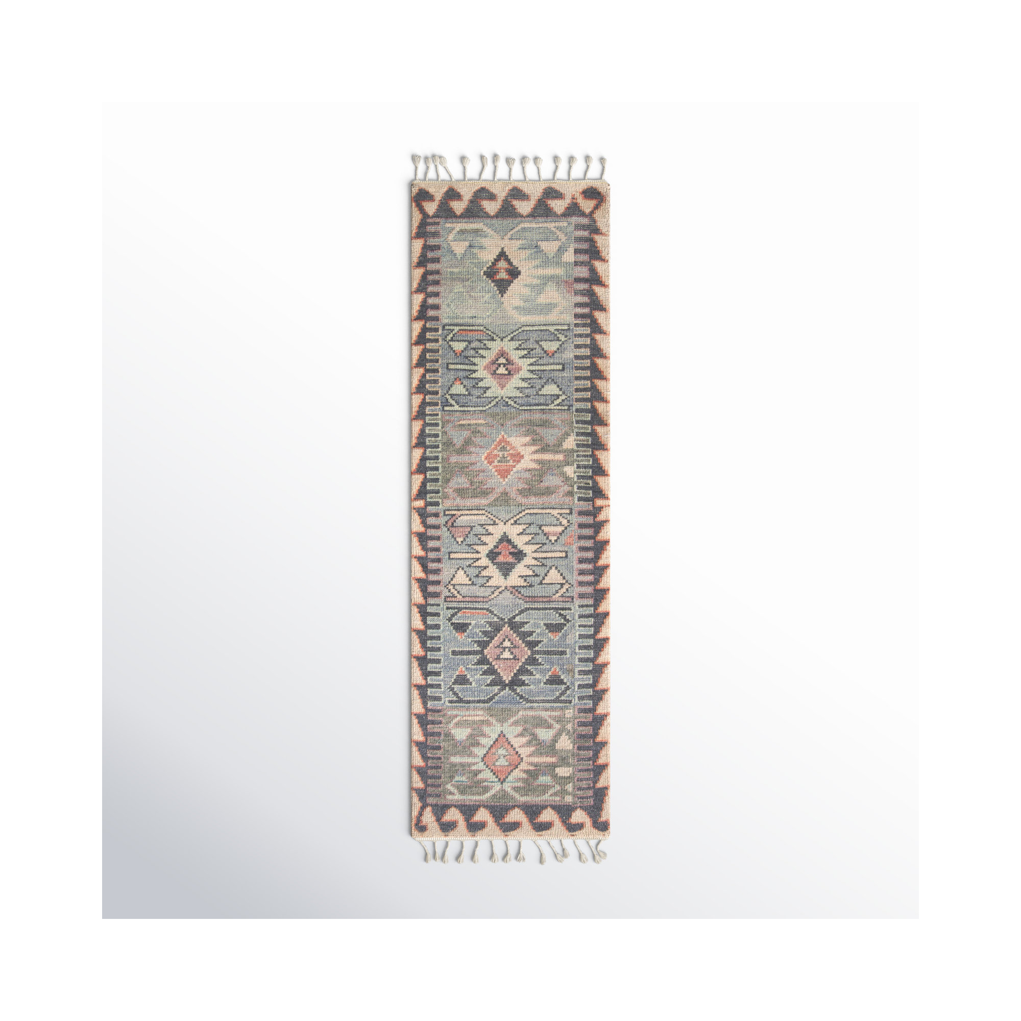 Handmade Wool Rug, Runner 2'3" x 8'