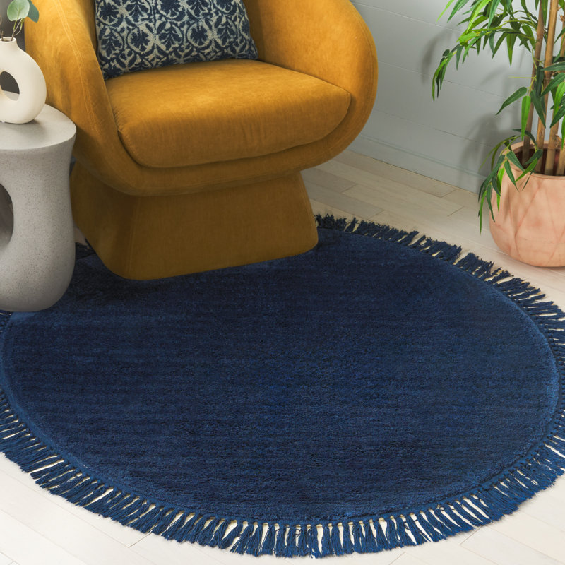 Vermont 575 Hand Tufted Performance Solid Color Rug, Round 4'