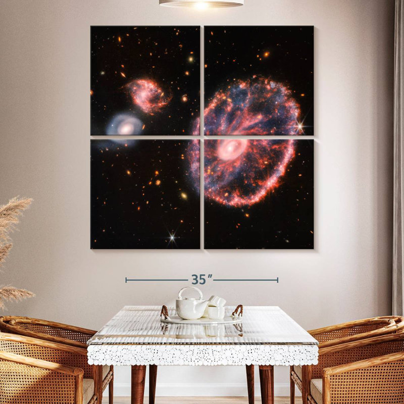 Oberle The Cartwheel Galaxy From Webb, 50" H x 50" W