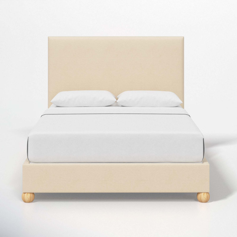 Benita Upholstered Standard Bed, Queen, Classic Pearl Performance Velvet