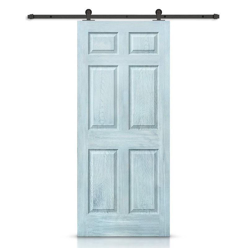 Porte standard lambrissée en bois manufacturé, 30 po x 80 po, Denim vintage bleu