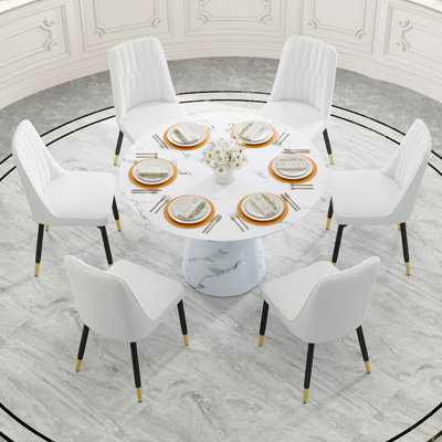 Nerita 4 - Person Pedestal Dining Set