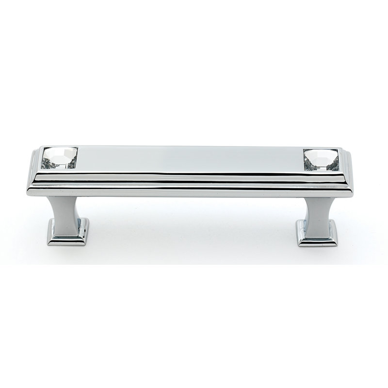 Geometric 6" Center to Center Bar Pull, Polished Chrome, 3"