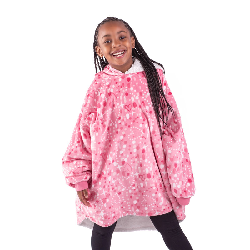 Couverture en sherpa à capuche portable, Princesse, Jeunesse