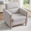 Chaise d'appoint rembourrée avec pieds en bois d'hévéa Helen