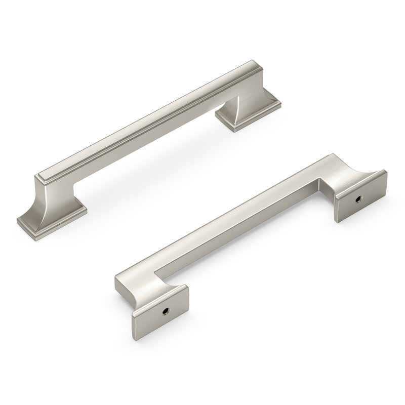 Brownstone Collection Handle Pull - Cabinet Pull - Transitional Hardware for Drawers & Cabinets, Satin Nickel, 5 1/16"