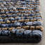 Tapis bleu en coton / jute tissé à la main à rayures Doleman-2117637256