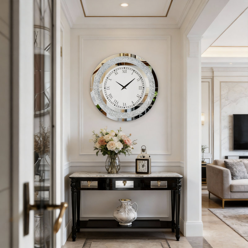 Glass Analogue Wall Clock
