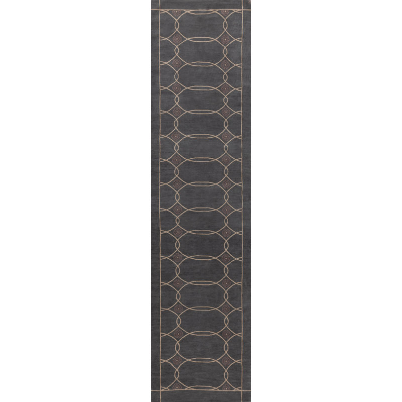 Sparta Wool Geometric Area Rug in Gray/Brown/Taupe, Rectangle 12' x 16'