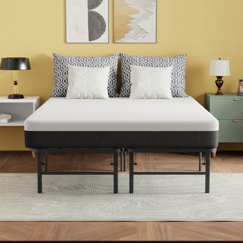 Penn Black Metal Full/Double Platform Bed Frame with Storage