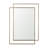 Niagara Is A Rectangular Mirror With A Brushed Gold Finished Dual Metal Frame.