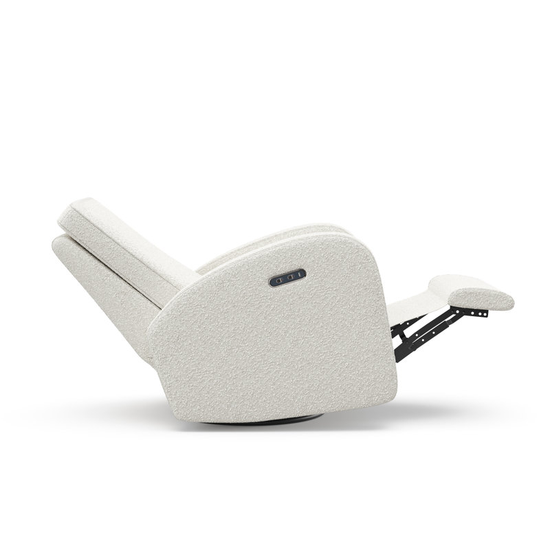 Fauteuil inclinable électrique pivotant avec USB Santa Monica, Bouclé ivoire