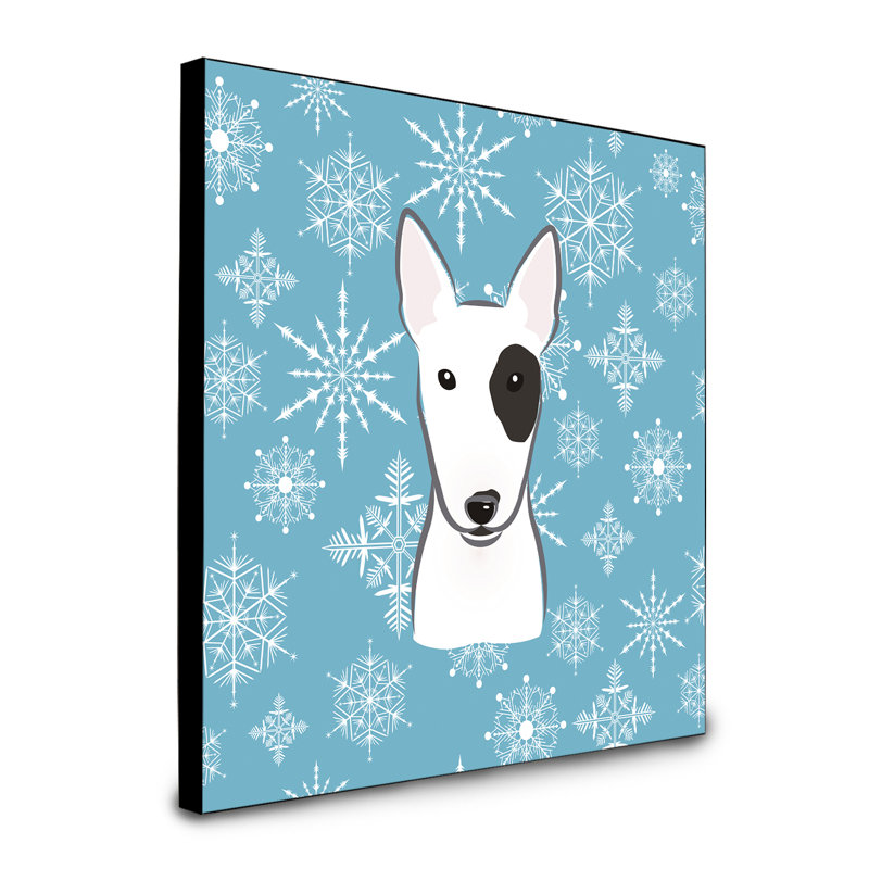 Panneau mural d’art flocon de neige Loula, Bull-terrier