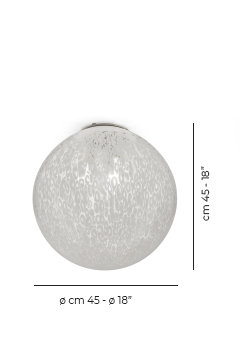 Rina Ceiling Lamp 45 White Murrina Glossy White E26 Ul, 18" H x 18" W x 18" D, Glossy White, 3 Lights