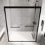 Porte de douche à cadre double coulissante noire l 56 à 60 po x H 72 po-116835886