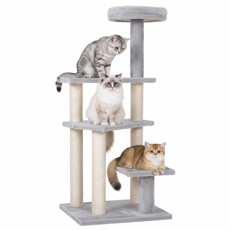 Tour pour chat avec escalier tournant