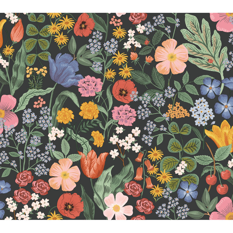 Papier peint Blossom, Noir