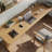 Burlywood Rectangular Solid Wood desk-109695020