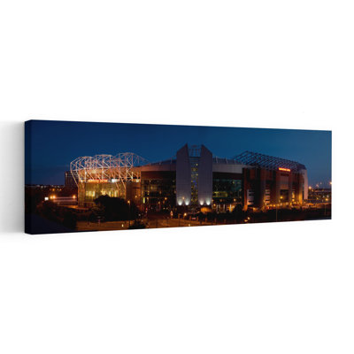 Football Stadium Lit Up At Night, Old Trafford, Greater Manchester, England Abstract Contemporary Architecture City Wall Art