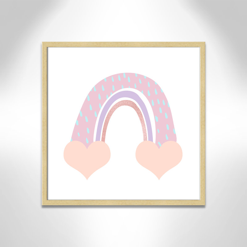 Arc-en-ciel 1, H 23,5 po x l 23,5 po x P 1,19 po, Cadre boîte champagne