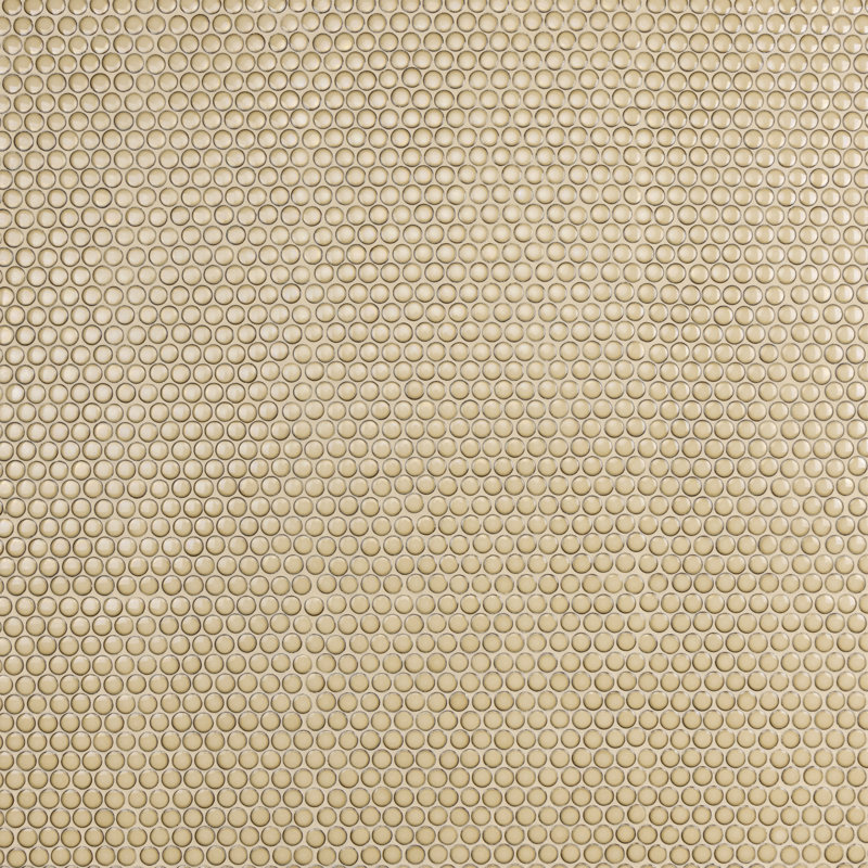 Carreau de mosaïque rond en porcelaine pour plancher et mur 11-7/8 po x 12-5/8 po Hudson Penny, Café