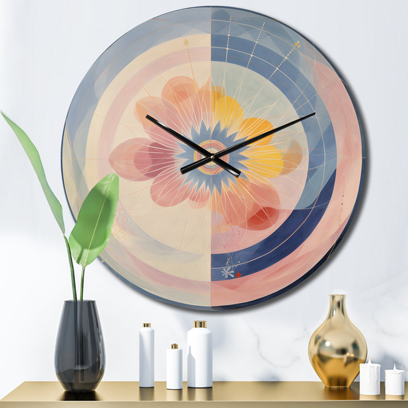 Horloge murale spirales abstraites Universal Blossoming, Petit
