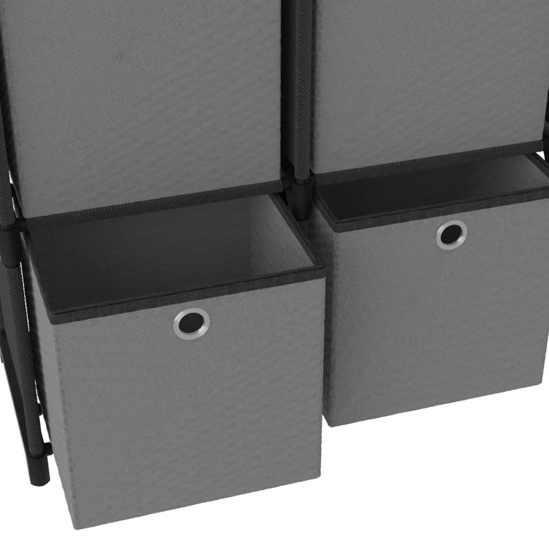 Horance 103cm W Metal Shelving Unit, Black