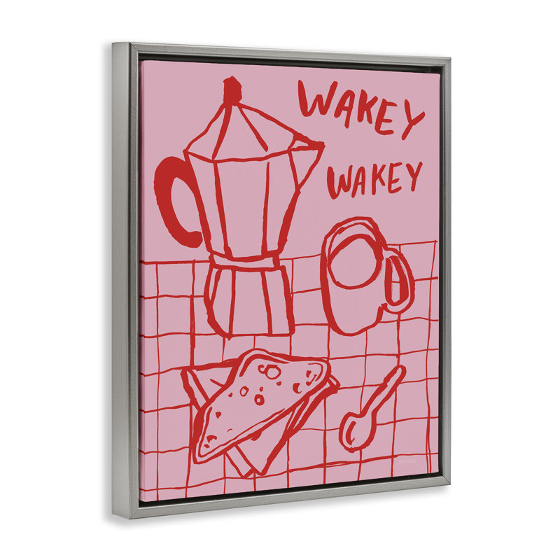 Cadre flottant Wakey, H 21 po x l 17 po, Cadre flottant gris lustré