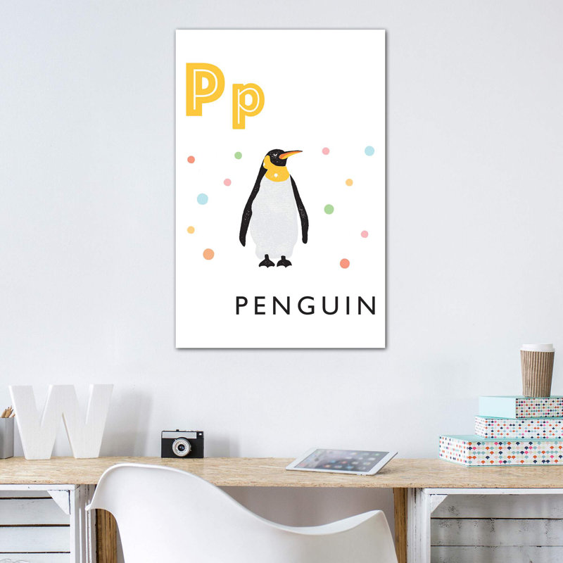 Alphabet Flash Cardes P - impression d'art graphique, Toile tendue, Pas de tapis, H 26 po x l 18 po x 1,5 po