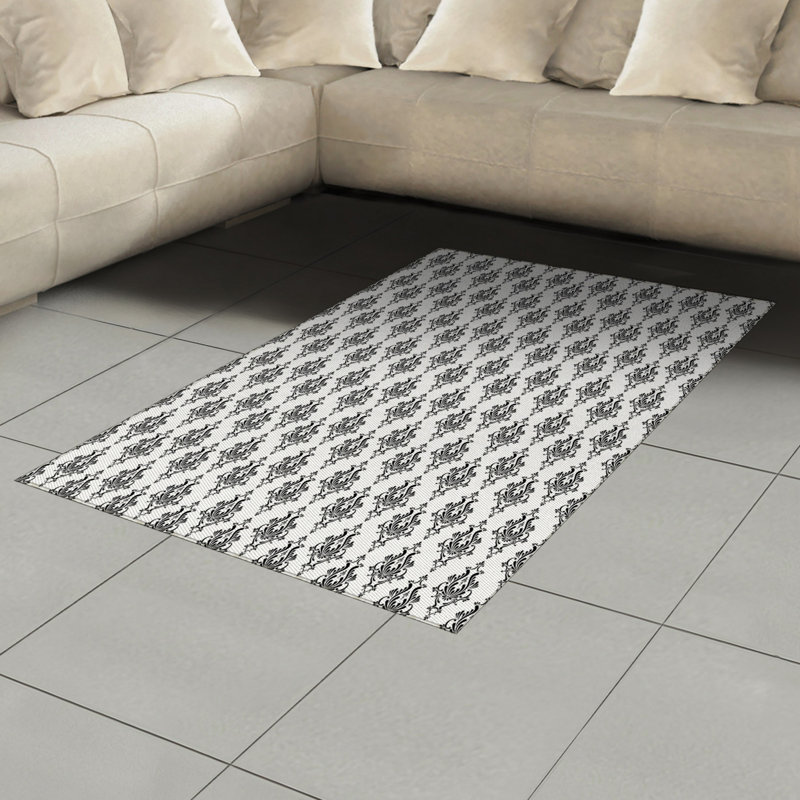 Tapis décoratif rétro en fibres à haute densité, Rectangle— 4 pi x 5 pi 8 po