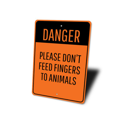 Animal Feeding Warning Aluminum Sign