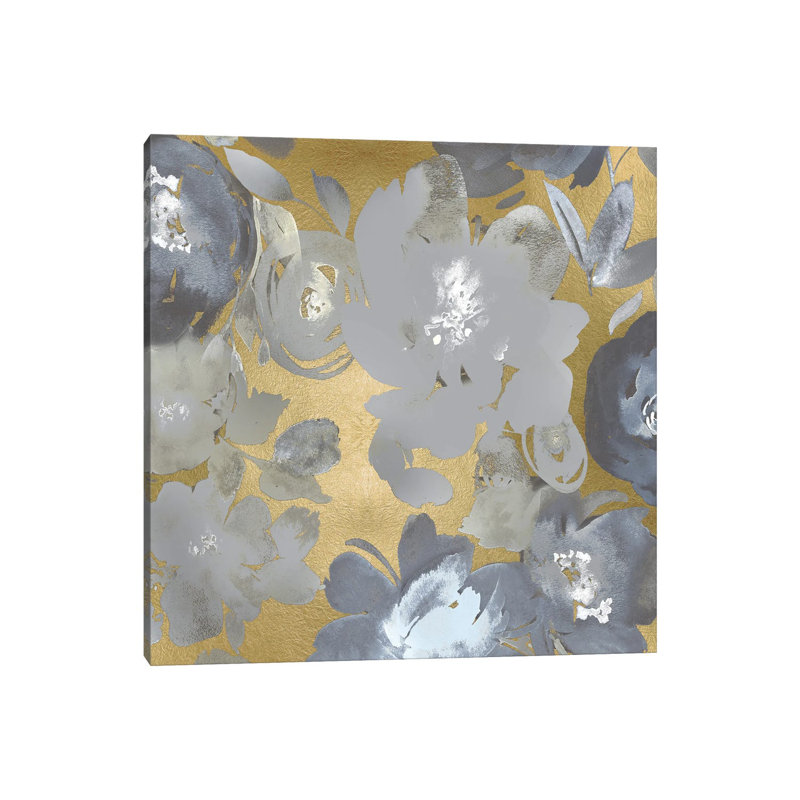 Springtime Silver On Gold I by Kelsey Morris - Wrapped Canvas Print, 66.04 cm H x 66.04 cm W x 1.91 cm D