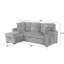 Canapé modulaire moelleux avec canapé-lit en tissu de velours gris (inventaire CA)