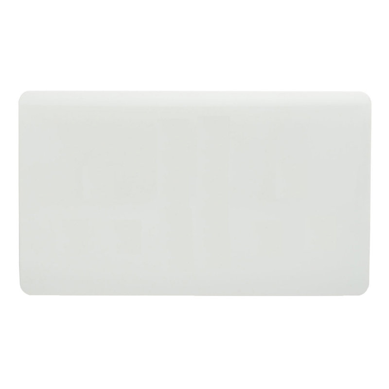 Double Blanking Plate, Gold Finish, (25Mm Back Box Required), White