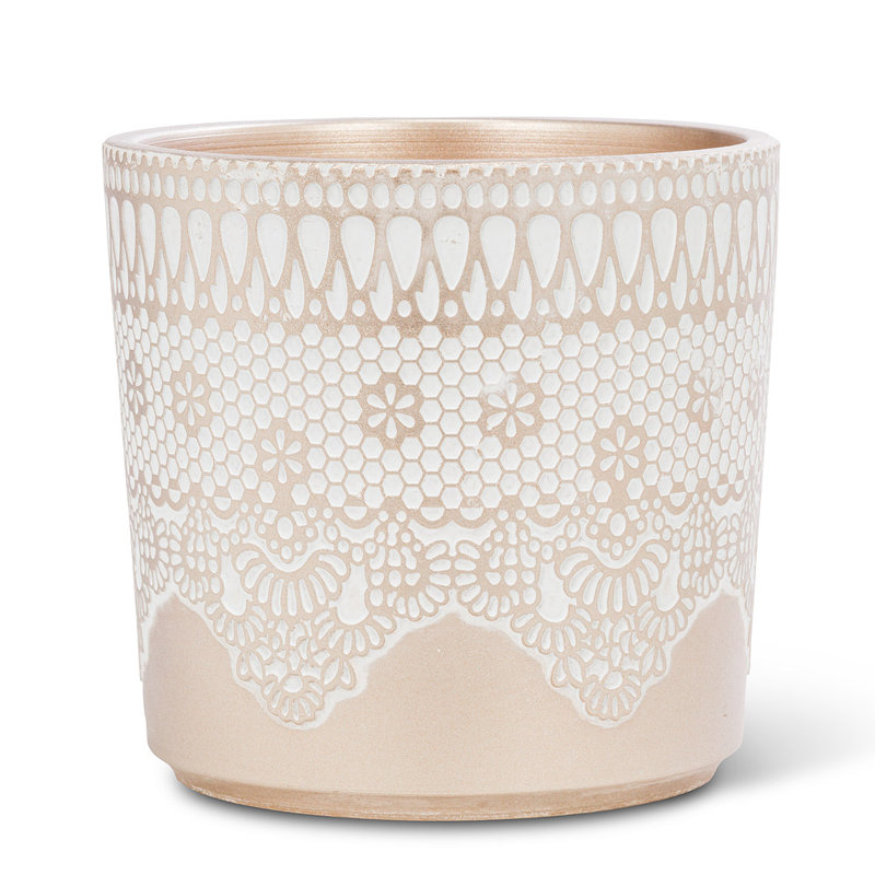 Wade Ceramic Cachepot, 6" H x 6" W x 6" D
