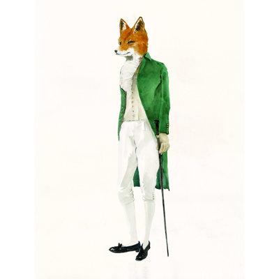 Looking Fancy Fox Graphic Art Print