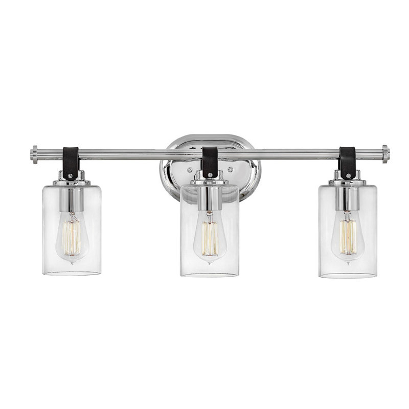 Éclairage pour salle de bain 3 lumières à intensité variable April, Chrome