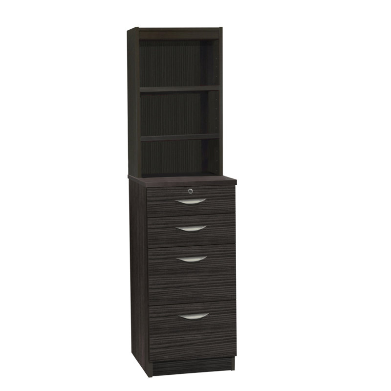 Bettijane 48cm Wide 4 -Drawer File Cabinet, Black Havana