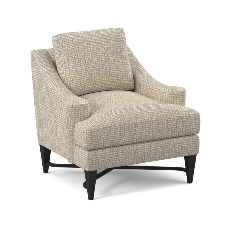Foxtrot Upholstered Armchair, Vintage Ebony, Stepping Stones Ivory