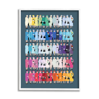 " Varied Pop Style Royal Queen Fashion Rainbow " Graphic Art Print