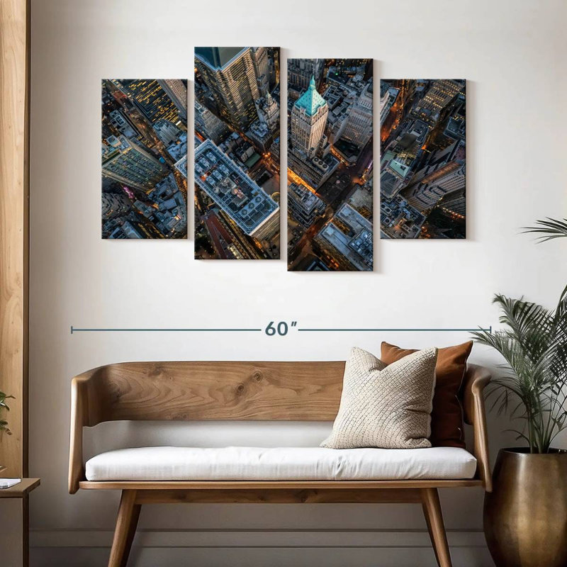 Lynelle New York vue d'en haut, H 32 po x l 52 po